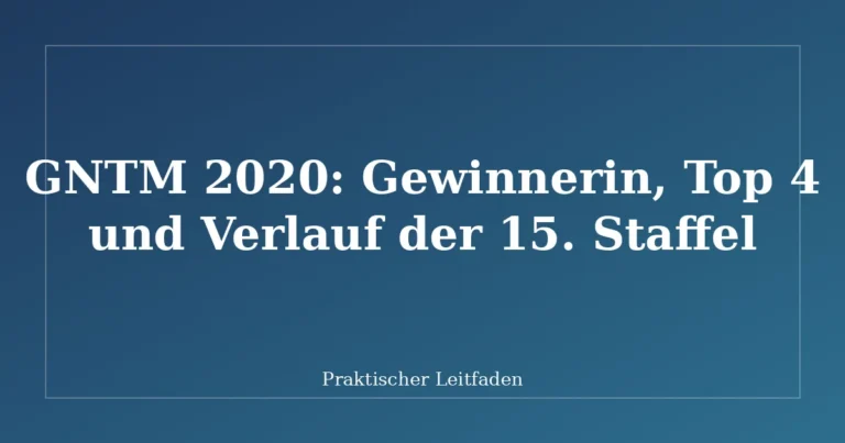 GNTM 2020: Gewinnerin, Top 4 und Verlauf der 15. Staffel