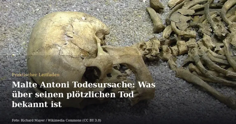 Malte Antoni Todesursache: Was über seinen plötzlichen Tod bekannt ist