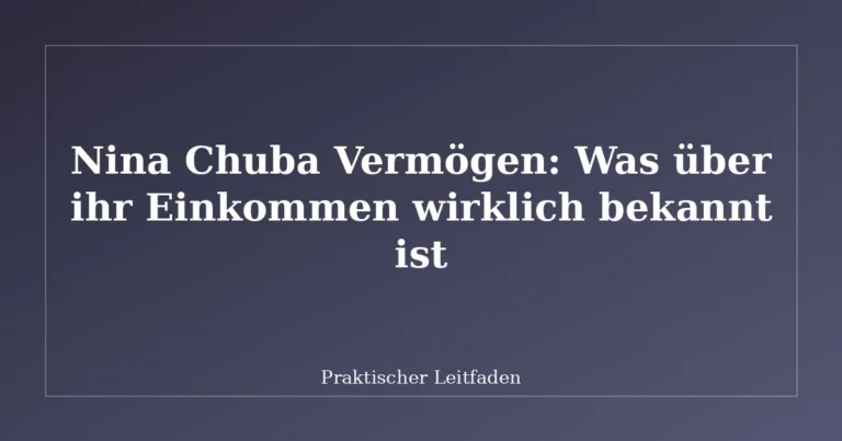 Nina Chuba Vermögen: Was über ihr Einkommen wirklich bekannt ist