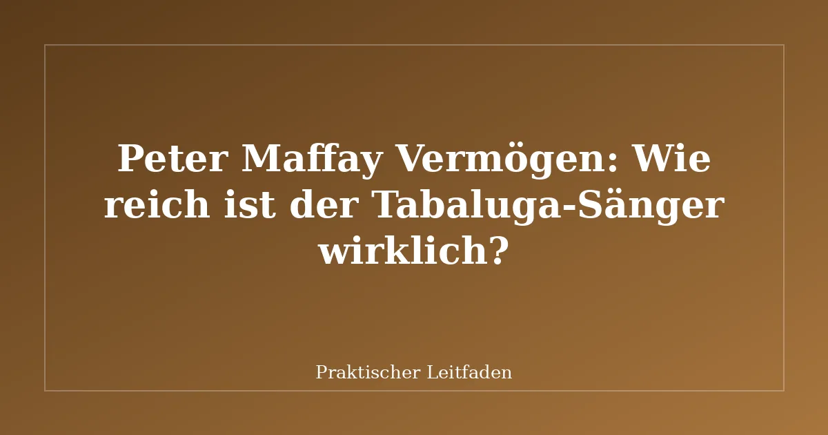 Peter Maffay Vermögen: Wie reich ist der Tabaluga-Sänger wirklich?