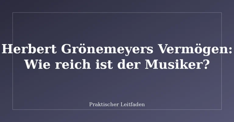 Herbert Grönemeyers Vermögen: Wie reich ist der Musiker?